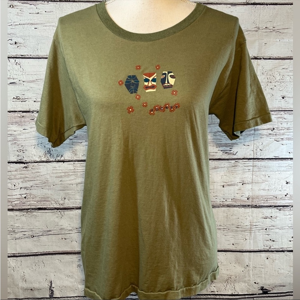 JOCKEY T-Shirt Olive Green w Tiki Graphic-L/XL